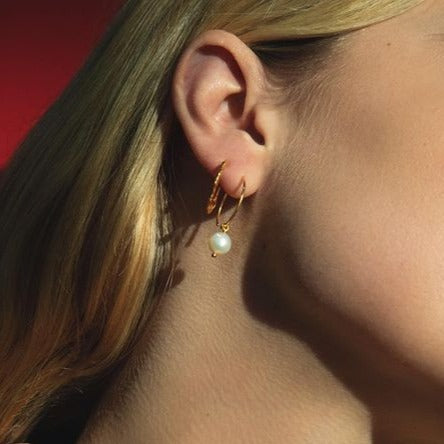 PASSION - Earrings Gold-plated with pearl