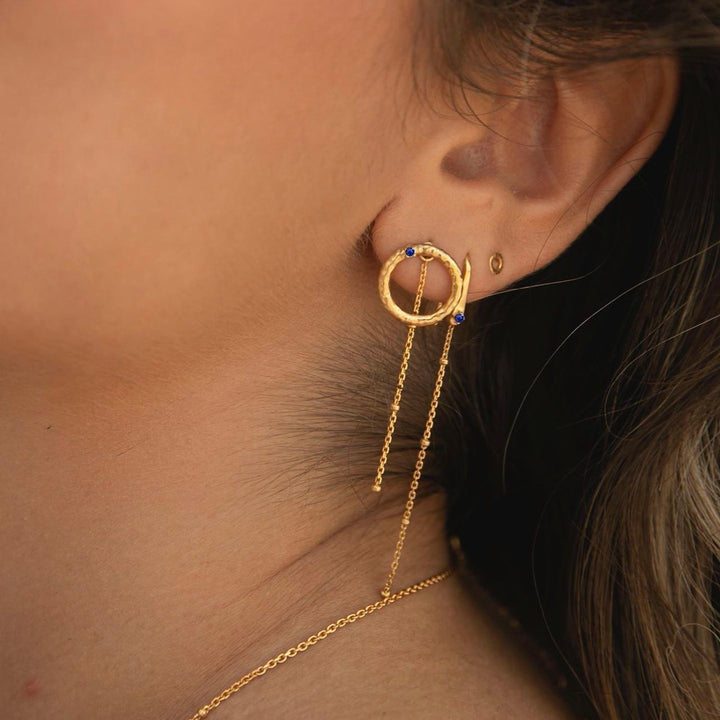 Anabel x Sistie - Chain earrings Gold-plated