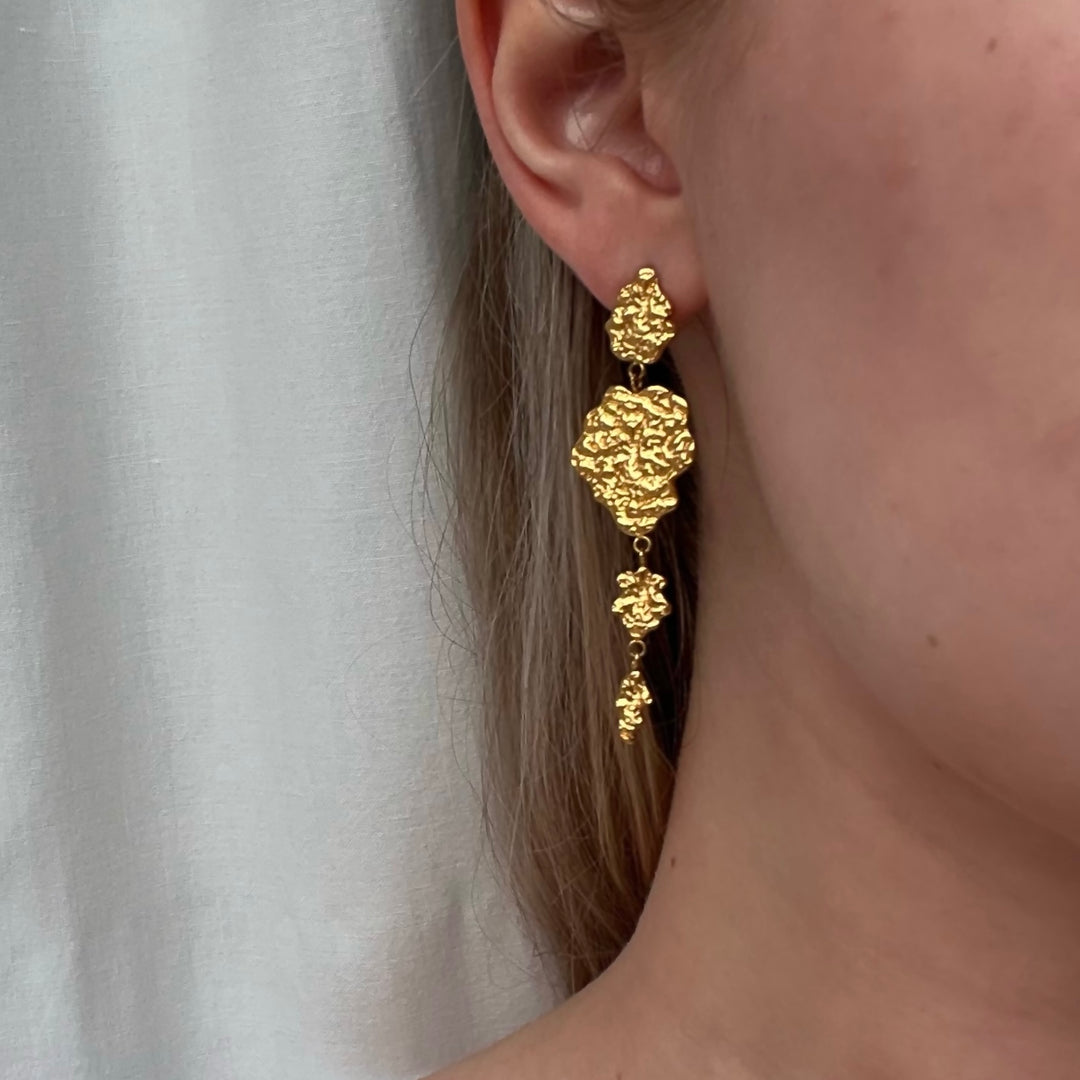 Sophia - Earrings Long Gold Plated