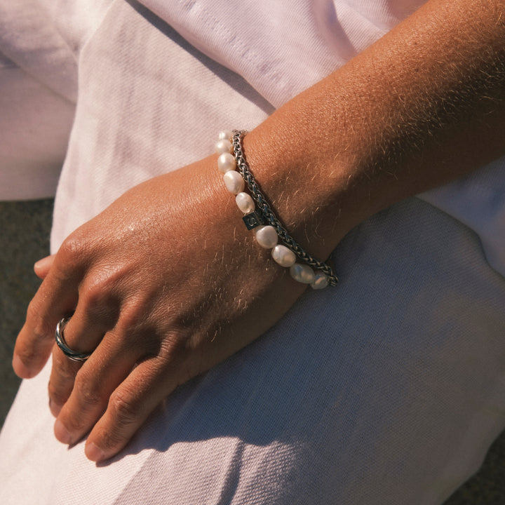 Samie - Bracelet with pearls Steel