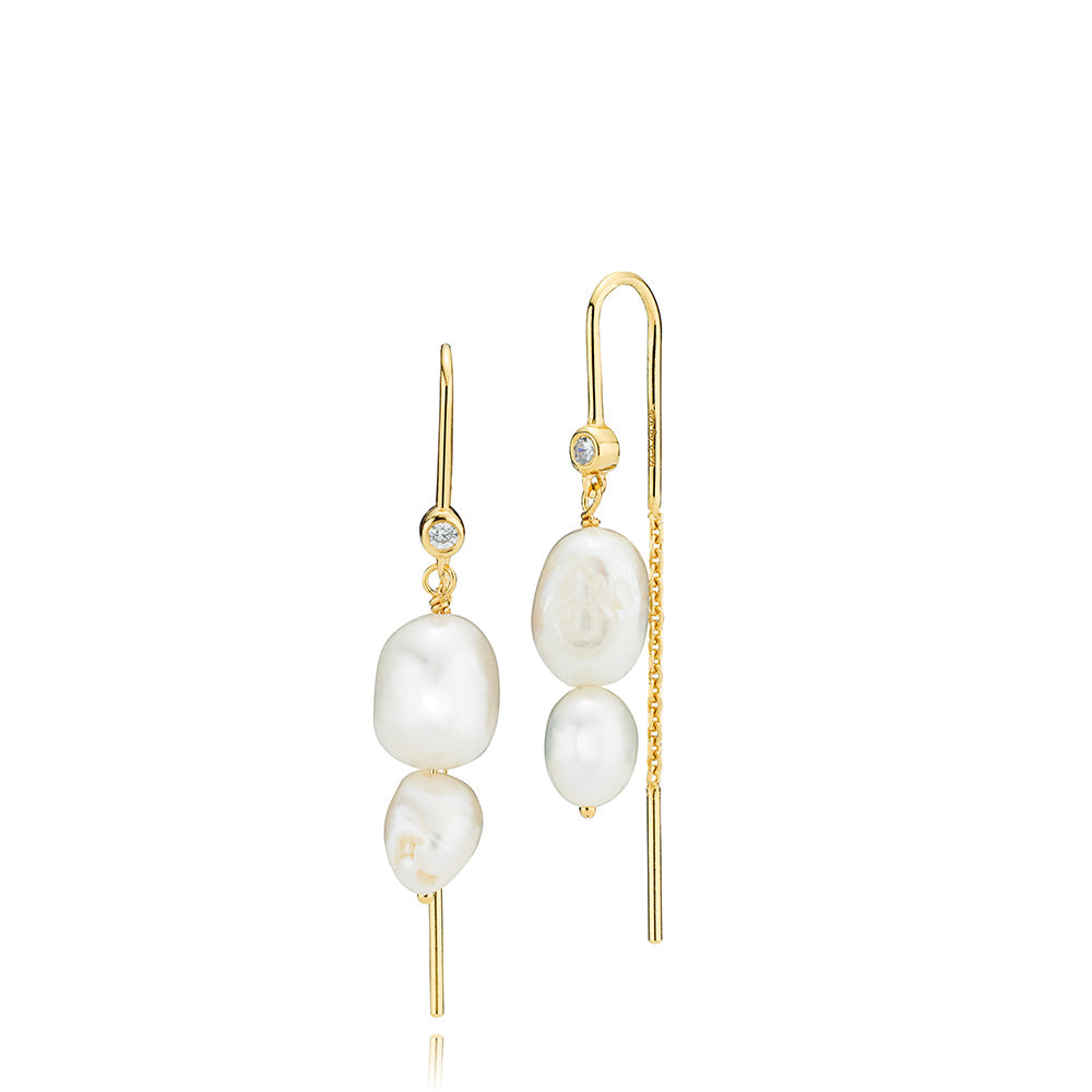 Leonora - Earrings Gold Plated with Freshwater Pearls