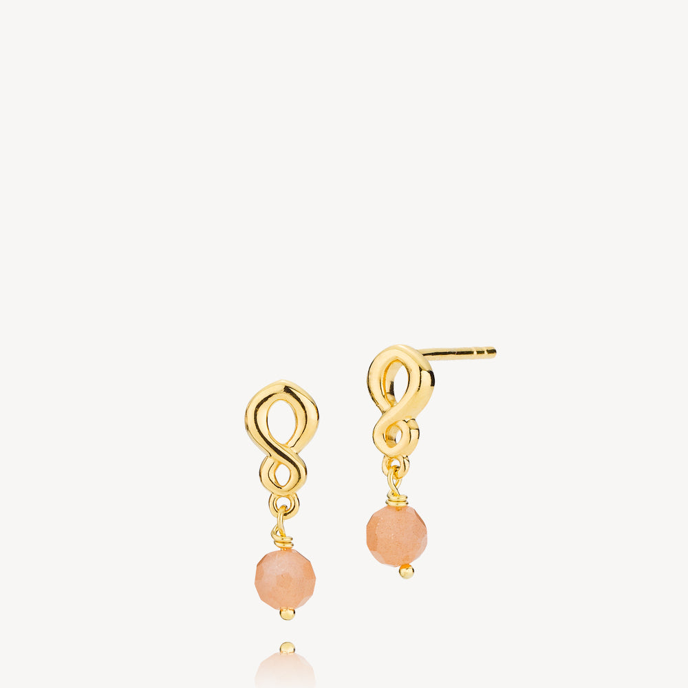 Majesty - Earrings Peach Gold Plated