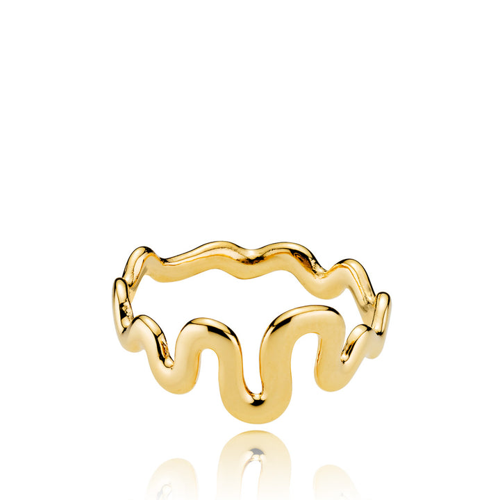 SANIYA - Ring shiny gold pl. Silver