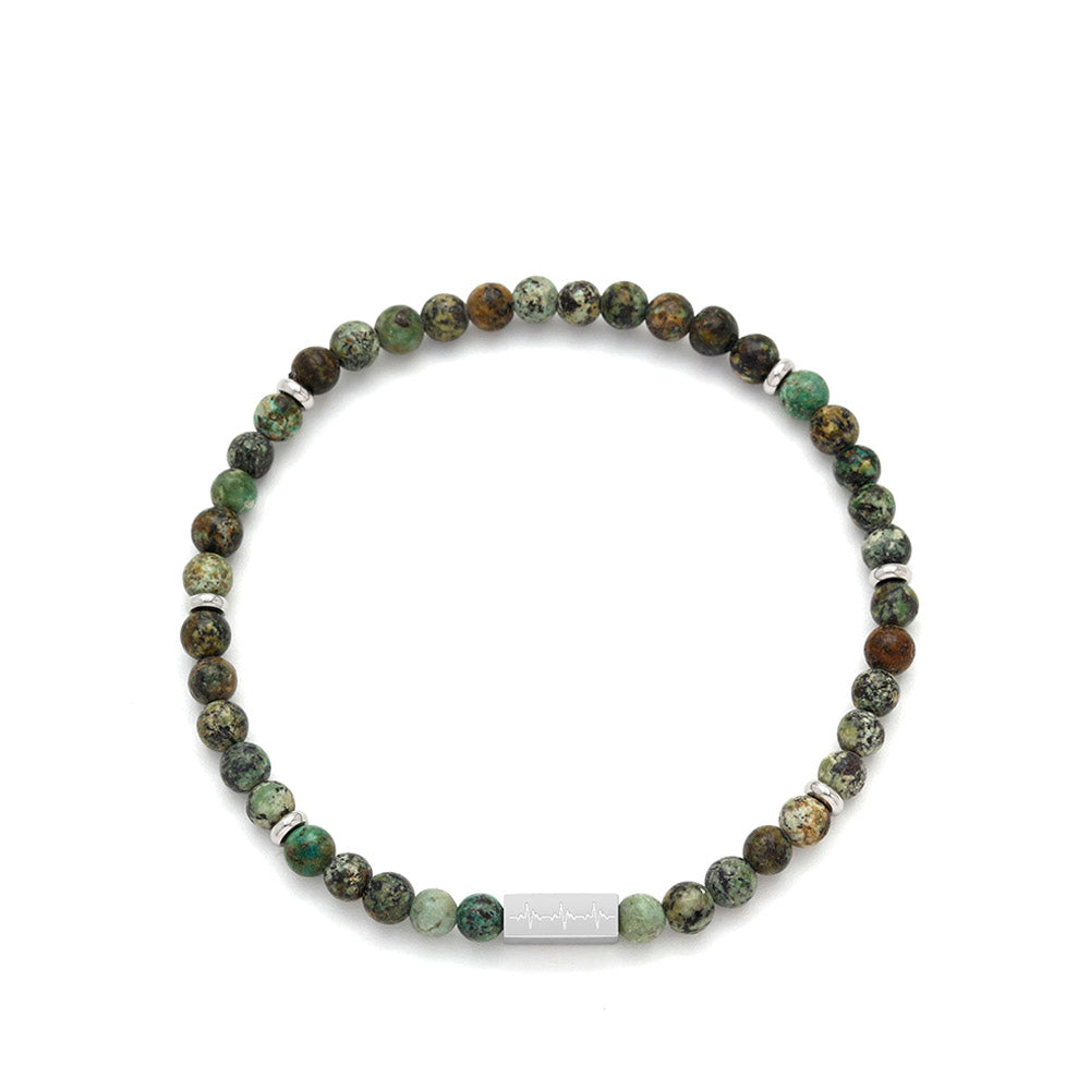 Evelution - Armbånd med grønne mix perler
