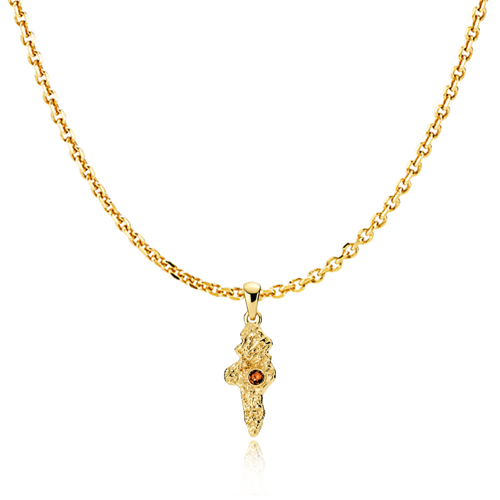 SILKE X SISTIE - Necklace with pendant in gold-plated recycled silver