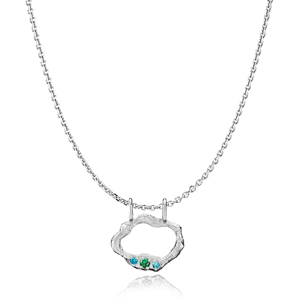 OCEAN - Necklace with pendant Silver