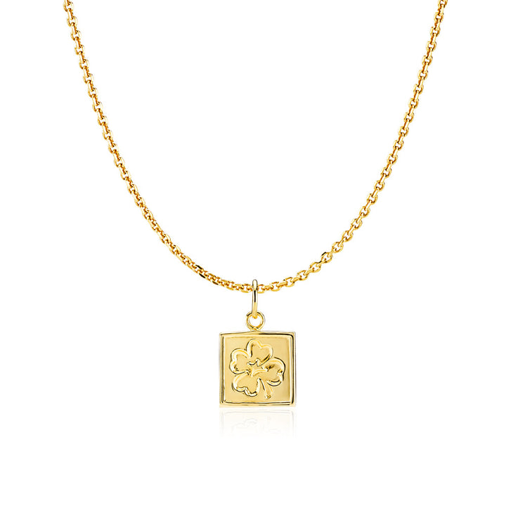 SIMONE WULFF - Basic necklace Clover Gold plated