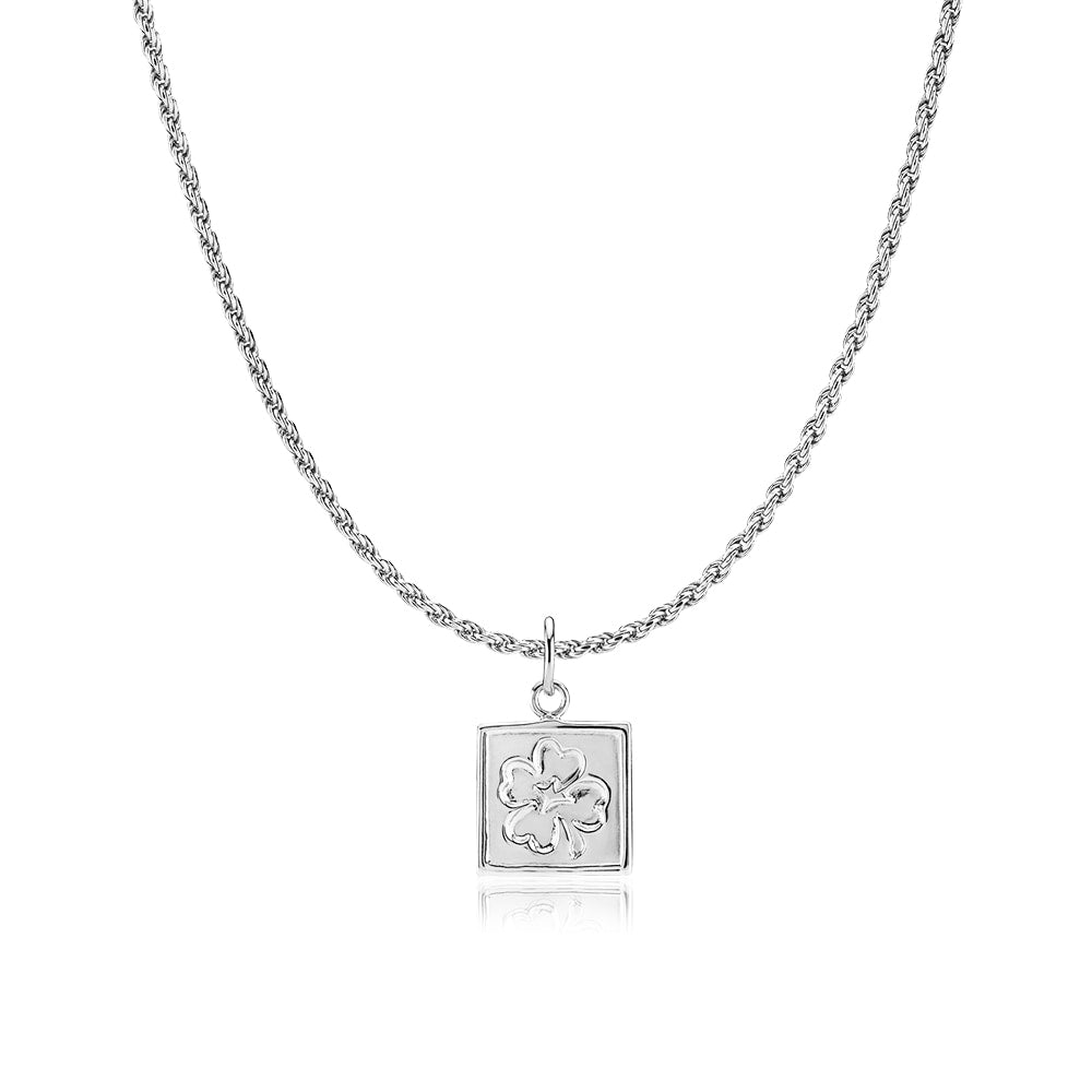 SIMONE WULFF - Necklace Clover pendant Silver