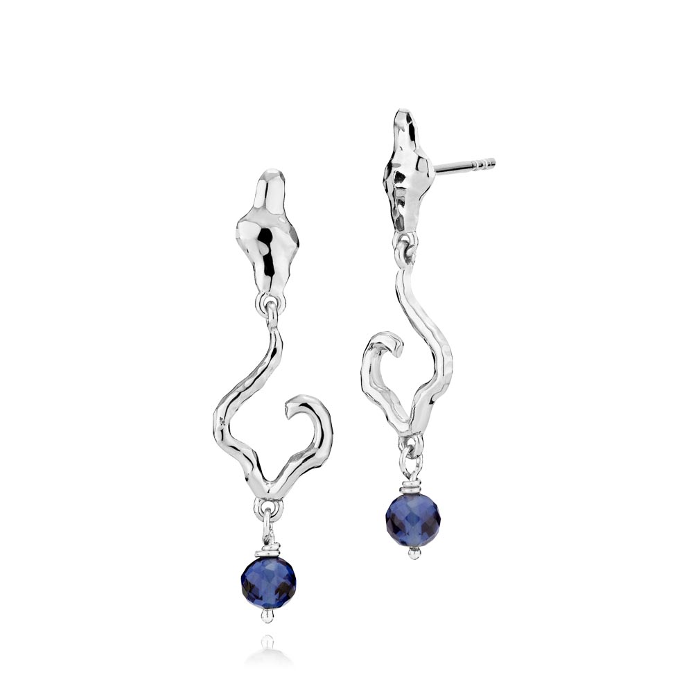 Louisa - Earrings Blue Silver