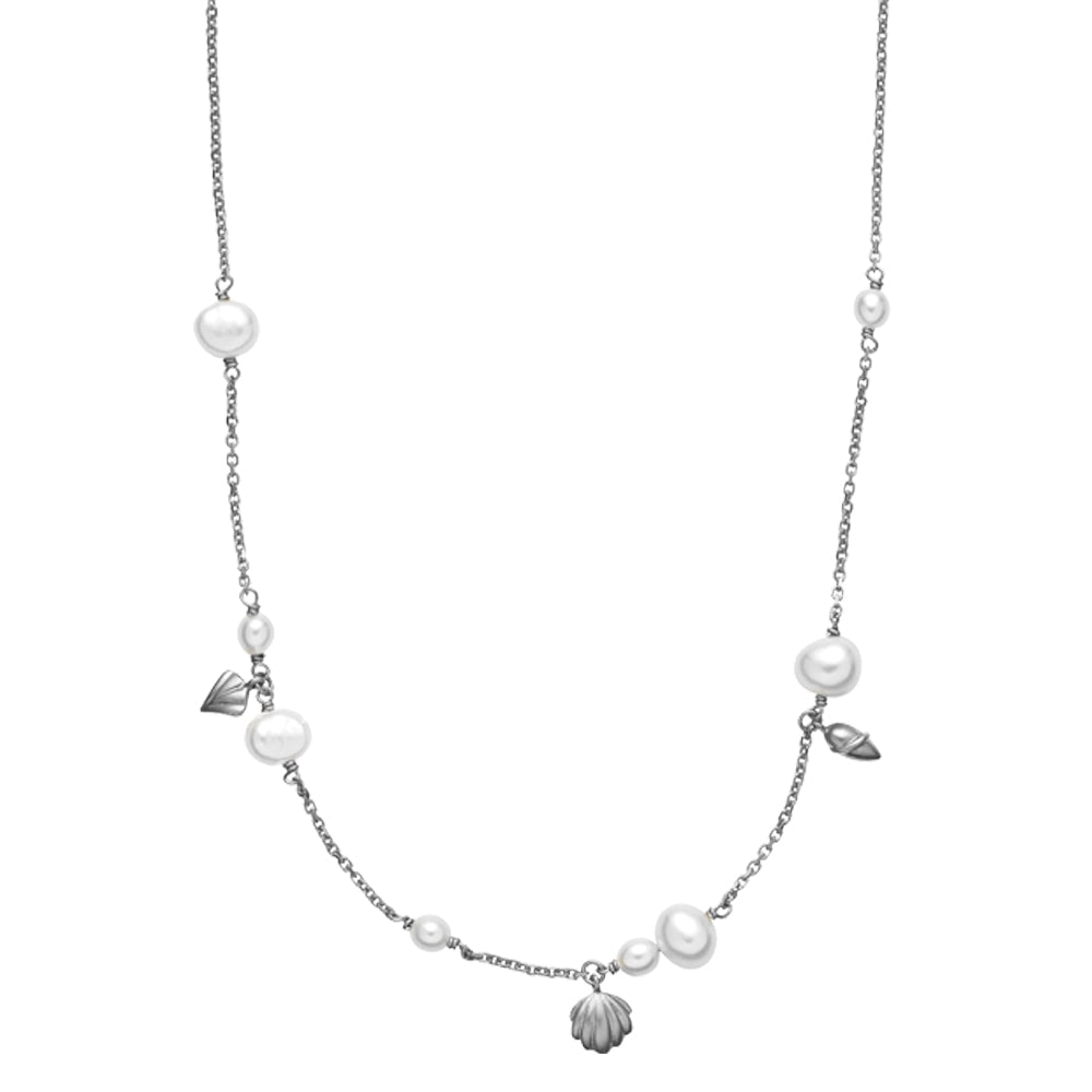 Isabella - Necklace, Silver with freshwater pearls