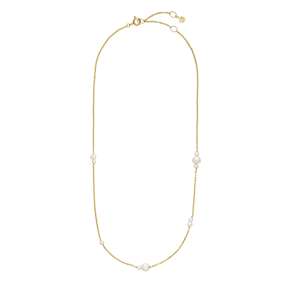 Majesty - Necklace with freshwater pearls Gold plated