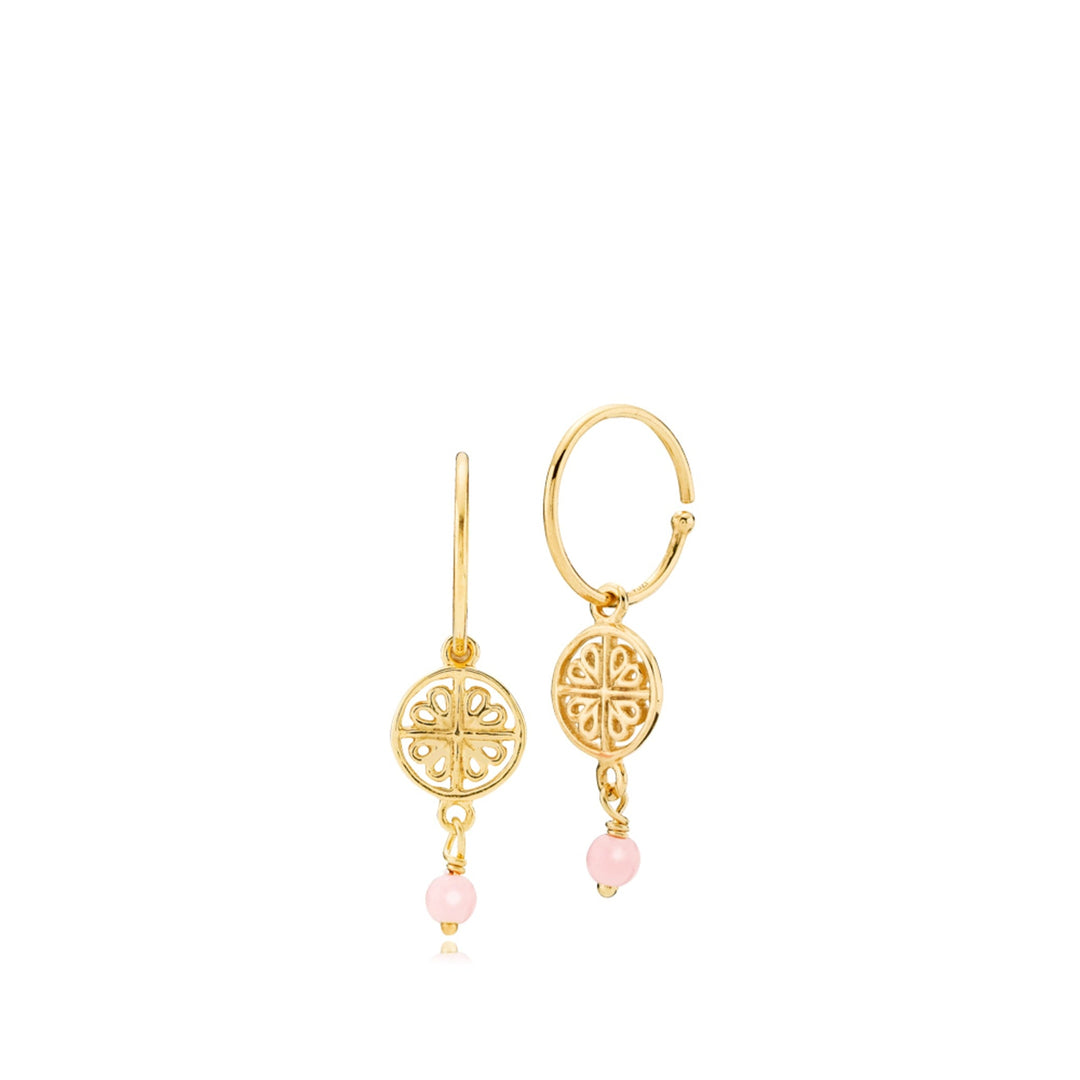 Balance - Earring Gold-plated with pink resin pearl