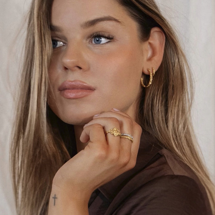 SILKE X SISTIE - Earring gold-plated recycled silver