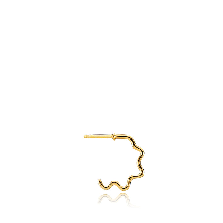 YOUNG ONE SNAKE - Earring goldplated silver