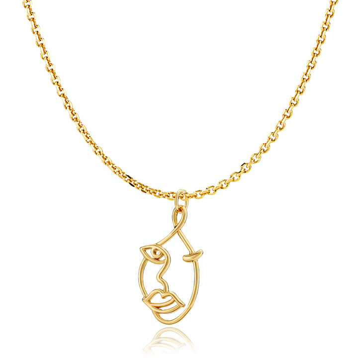 The Kiss - Necklace Gold plated