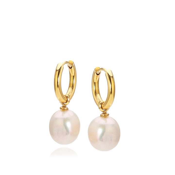 Baroque - Earrings with pearls Gold plated