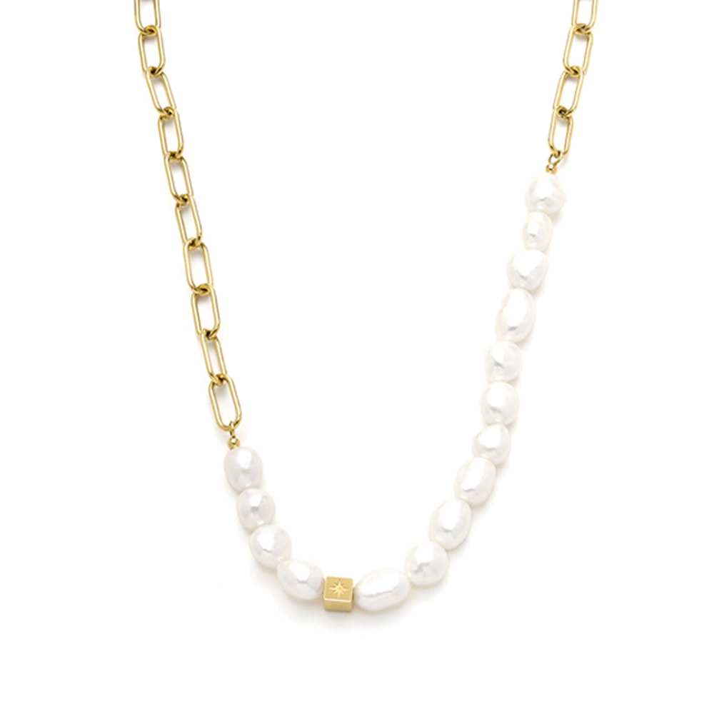 Samie - Necklace with pearls Gold plated