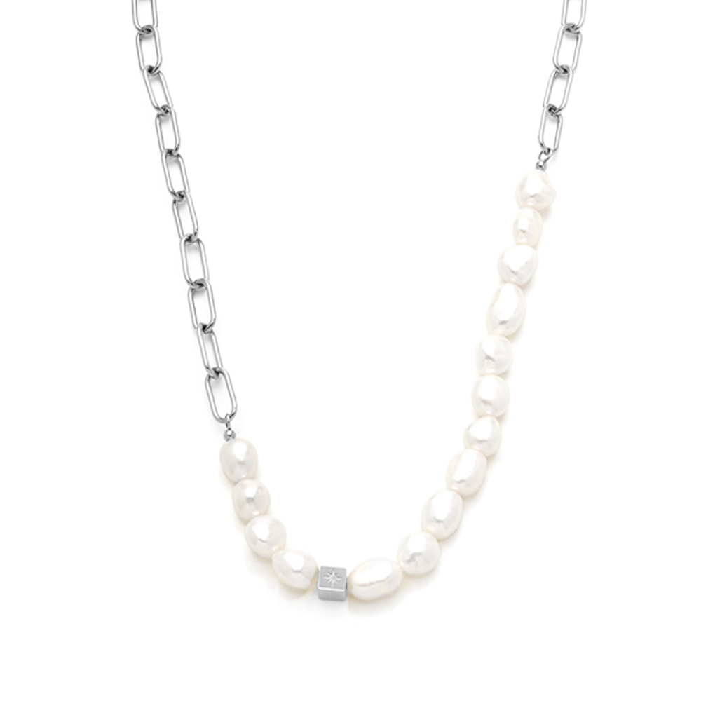Samie - Necklace with pearls Steel