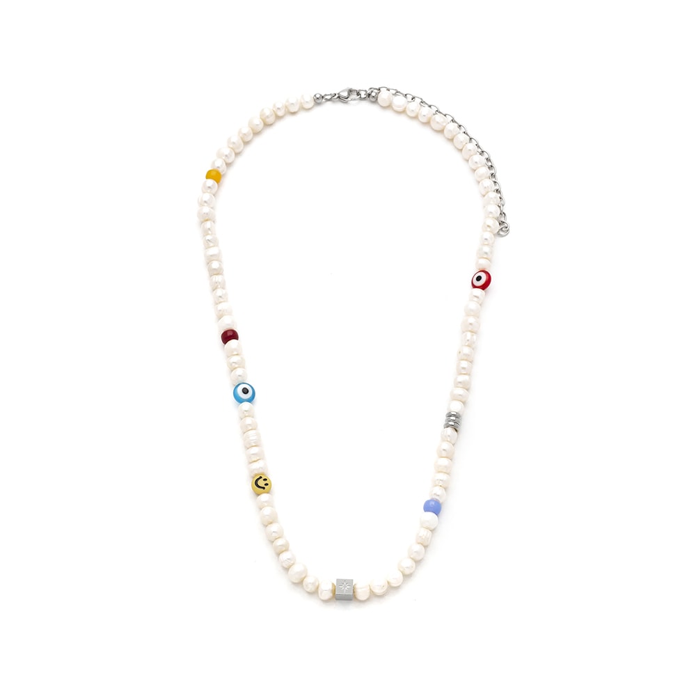 Smile - Necklace with mixed pearls