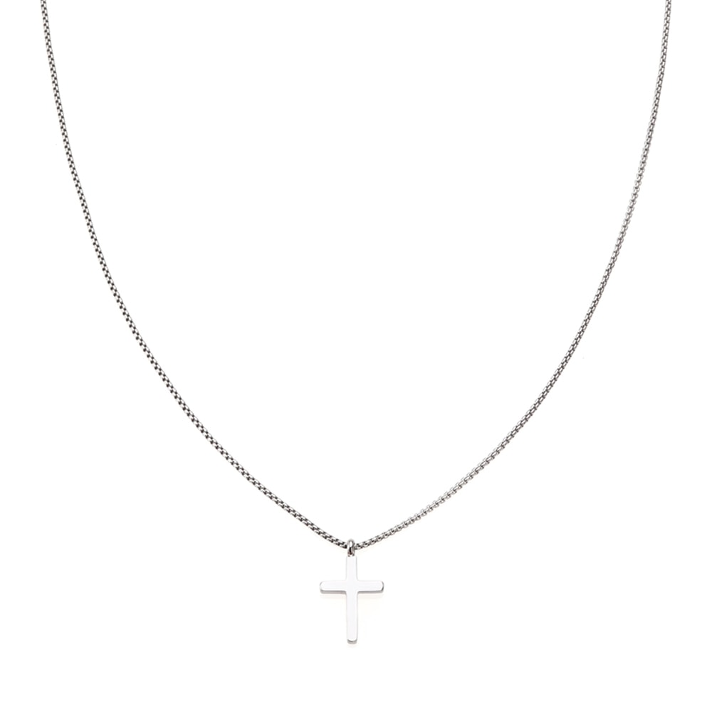 Cross necklace Steel