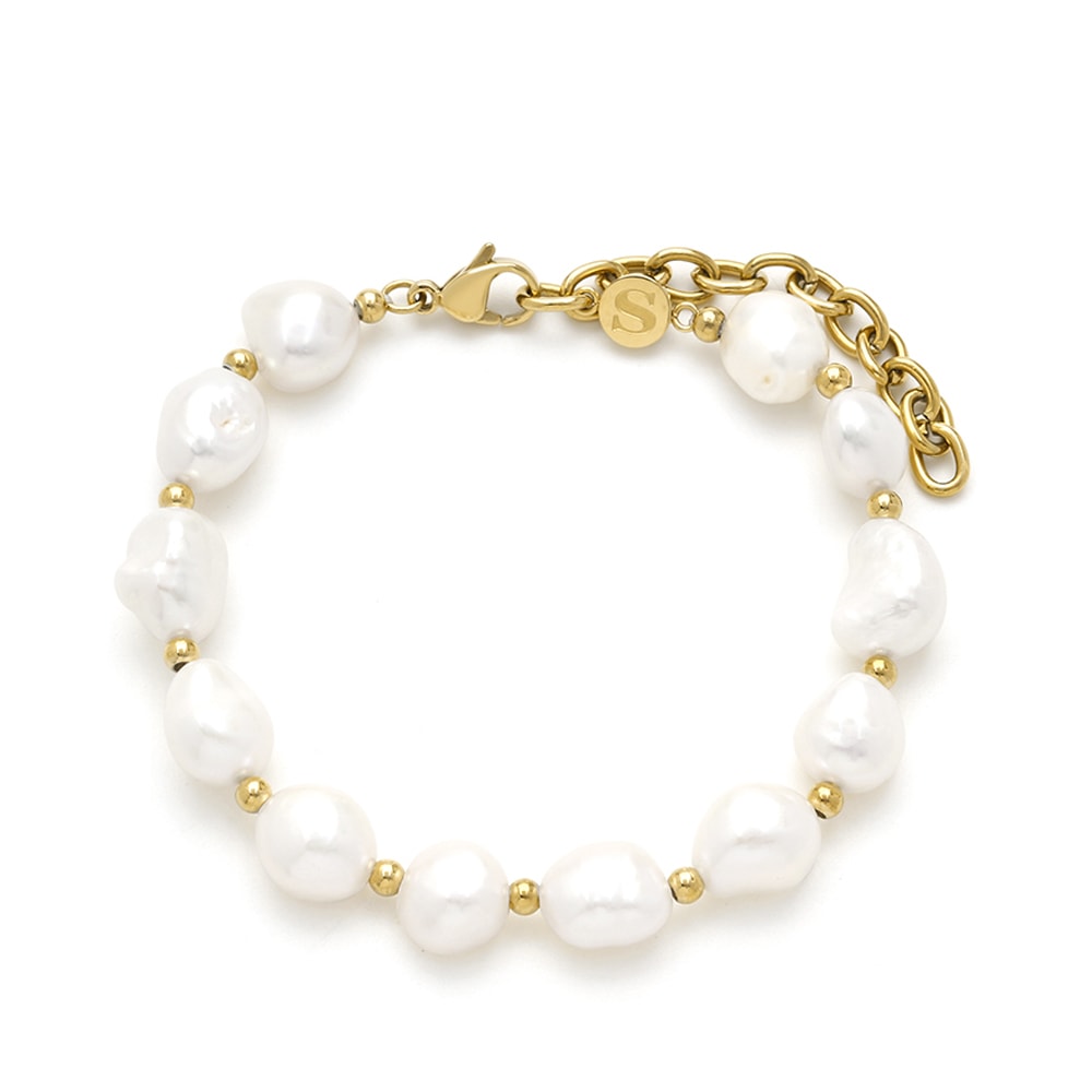 Samie - Pearl bracelet Gold plated