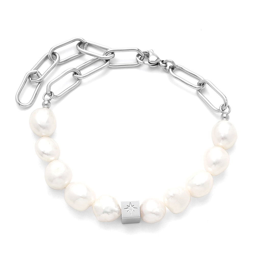 Samie - Bracelet with pearls Steel