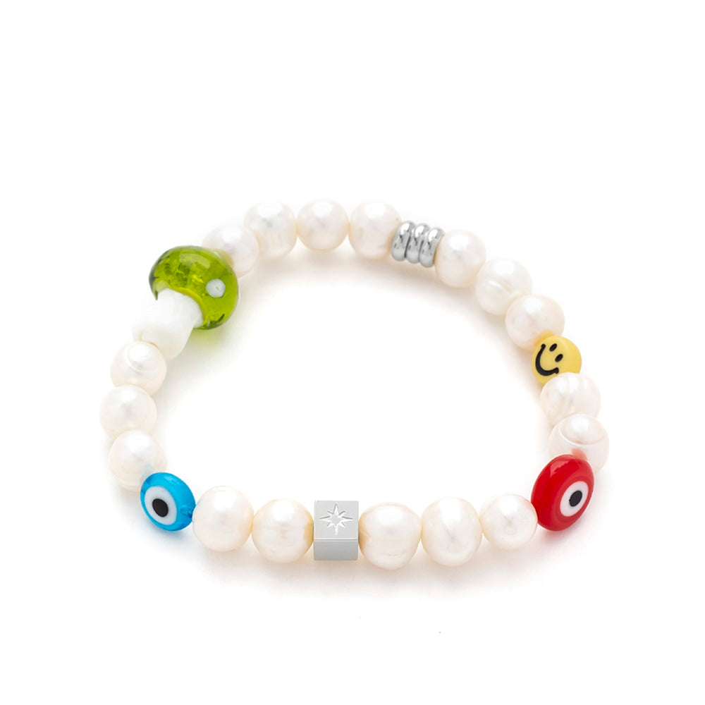 Smile - Bracelet with mixed pearls