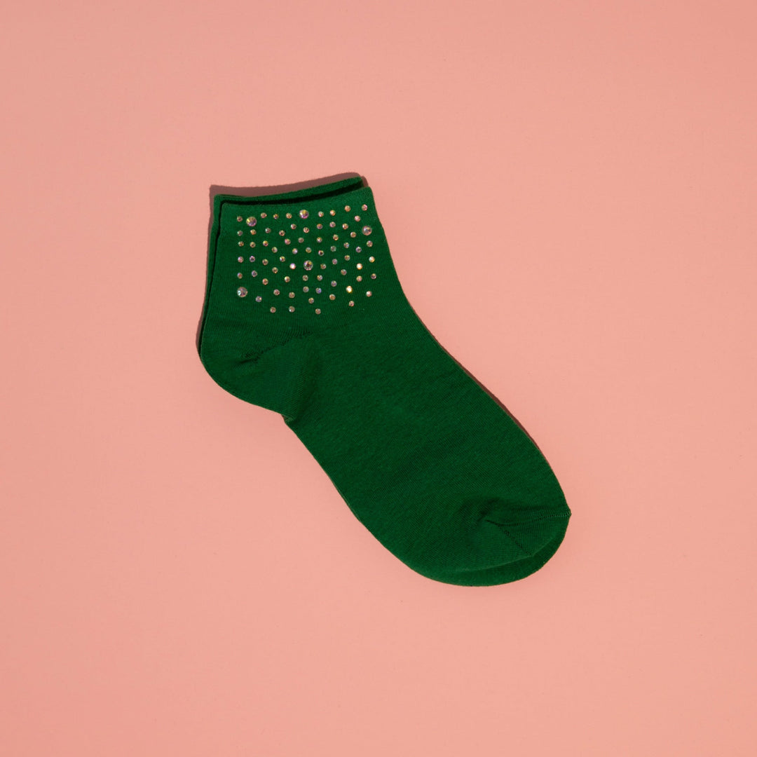Sistie Fashion - Green Glitter Socks