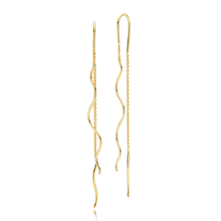 Young One Snake - Long Earring Gold Plated