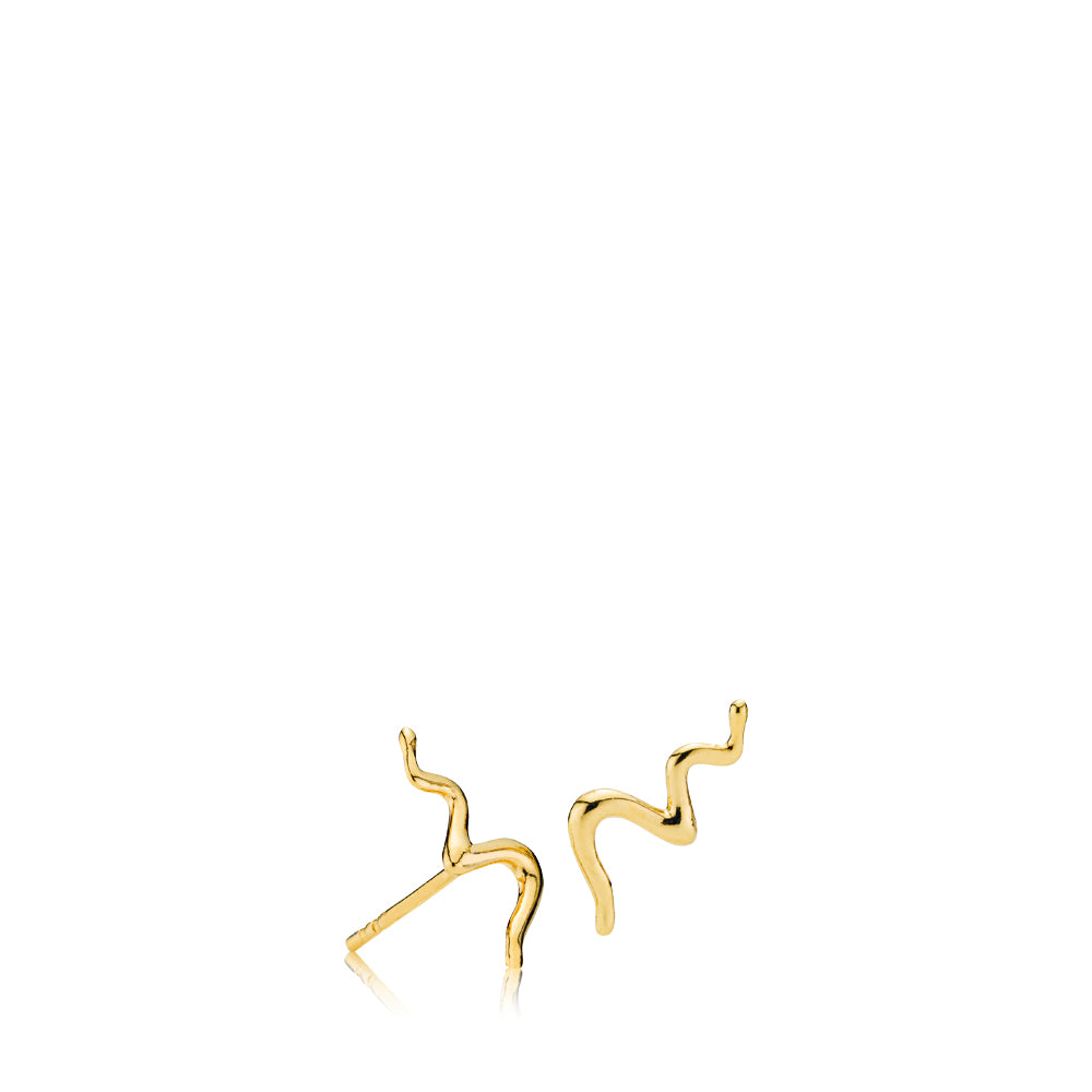Young One Snake - Earrings Gold Plated