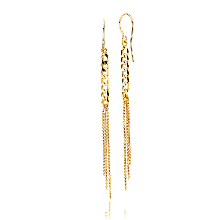 BECCA - Earring shiny gold pl. recycled silver
