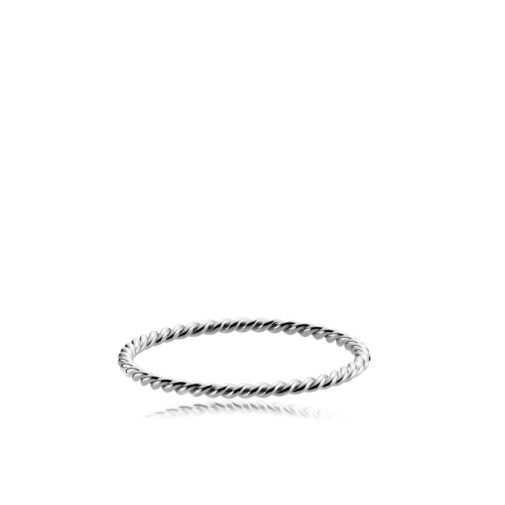 UNITY - Ring shiny rhodium pl. recycled silver