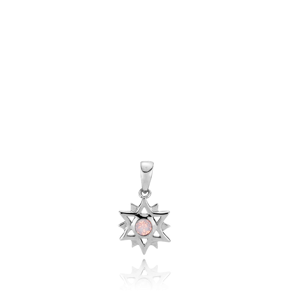 OLIVIA DAHL BY SISTIE - Pendant recycled silver &amp; pink